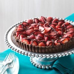 Chocolate-Strawberry Cream Cheese Tart