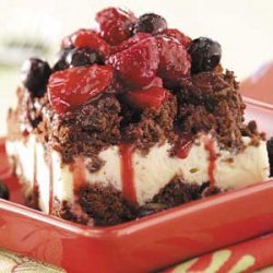 Hot Berries 'n' Brownie Ice Cream Cake