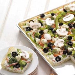 Makeover Veggie Pizza Squares