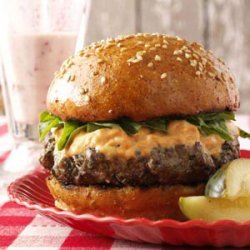 Basil Burgers with Sun-Dried Tomato Mayonnaise