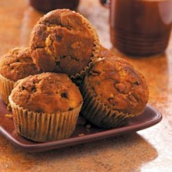 Double-Chip Pumpkin Cinnamon Muffins