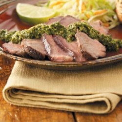 Steak with Chipotle-Lime Chimichurri