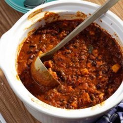 Black Bean, Chorizo & Sweet Potato Chili