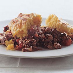 Spiced Beef Corn Bread Cobbler