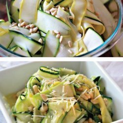 Shaved Zucchini Salad with Parmesan Pine Nuts
