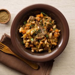 Lamb and Cabbage Stew with Fresh Shell Beans