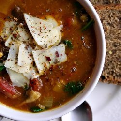 Lentil Soup with Roasted Vegetables