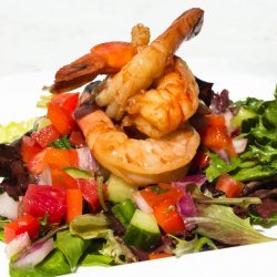 Grilled Gazpacho Salad with Shrimp