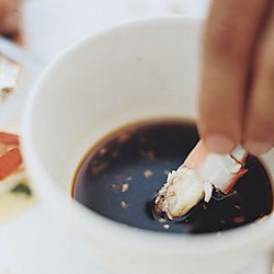 Steamed Blue Crabs with Black Ginger Dipping Sauce