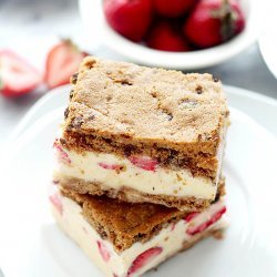 Triple-Chocolate Cookie and Strawberry Ice Cream Sandwiches