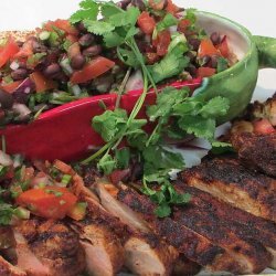 Adobo-Rubbed Pork Tenderloin with Black Bean Pico de Gallo