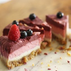 Raspberry and Blueberry Vanilla Cheesecake