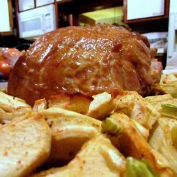 Maple-Brined Pork Roast with Apples, Onions, and Mustard Breadcrumbs