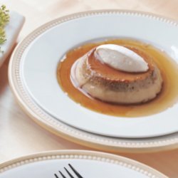 Coffee-Cardamom Flans with Orange Crème Fraîche