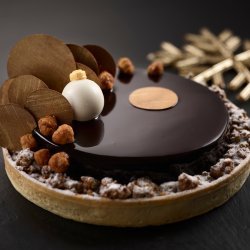 Chocolate and Mixed Nut Tart in Cookie Crust