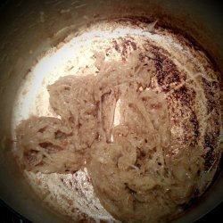 Brandied Onion Soup with Croque-Monsieur Croutons