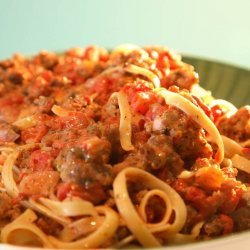 Fettuccine with Creamy Tomato and Sausage Sauce