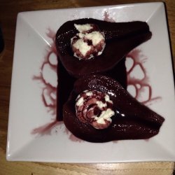 Honey-Poached Pears with Mascarpone