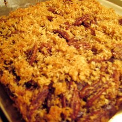 Coconut-Pecan-Crusted Brownies