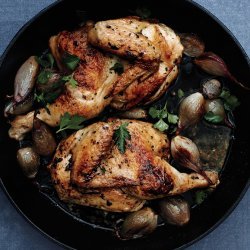 Saffron Chicken Broth with Spinach Matzo Balls