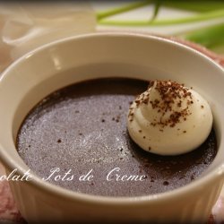 Chocolate Pots de Crème with White Chocolate Whipped Cream