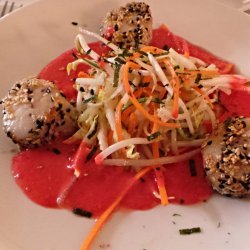 Seared Sesame Scallops