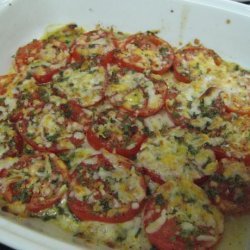 Baked Cherry Tomatoes with Parmesan Topping