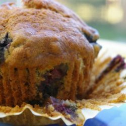 Easy Moist Banana Blueberry Muffins