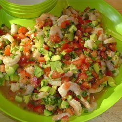 Ceviche Style Shrimp and Avocado Tacos