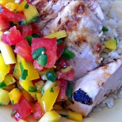 Garlic Lime Grilled Chicken With Mango Salsa