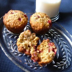 Cranberry Banana Oat Muffins