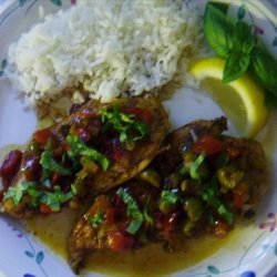 Cubano Chicken with Spicy Currant Picadillo