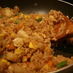 Pineapple Fried Rice from Cooked (Leftover) Rice and Chicken