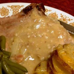 Pork Chops In Onion 'N Garlic Gravy