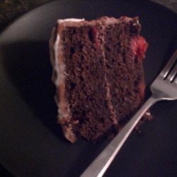 Chocolate Cherry Cake with Chocolate Cream Cheese Frosting