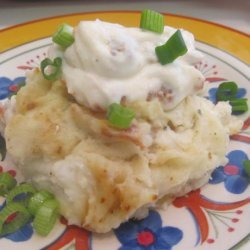 Bacon & Goat Cheese Potatoes With Sundried Tomato Sour Cream