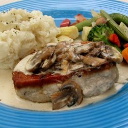 Pork Chops With Mushroom Cream Sauce - Low Carb