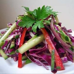Red Cabbage Salad with a touch of Asia