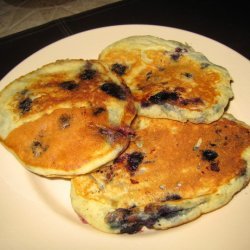 Blueberry Banana Happy Face Pancakes