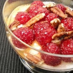 Greek Yogurt Dessert With Honey and Strawberries