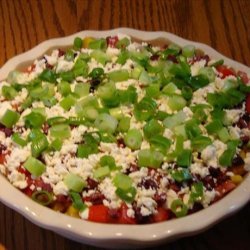 Greek Layered Dip With Pita Crisps