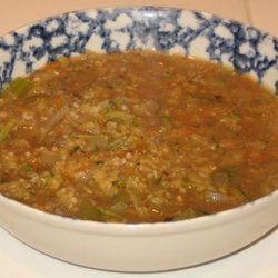 Red Lentil, Zucchini & Couscous Soup