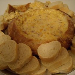 Awesome Cheese Dip in Bread Bowl