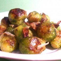 Roasted Brussels Sprouts and Red Onions