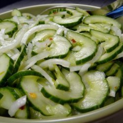John's Cucumber Sweet Onion Salad With Lime Pepper Dressing