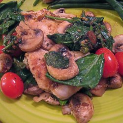 Chicken With Spinach and Mushrooms