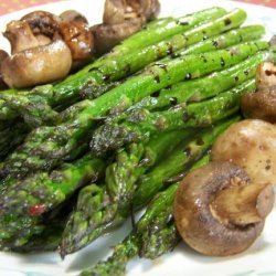 Roasted Asparagus with Mushrooms