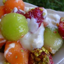 Dip Topped  Fruit Salad