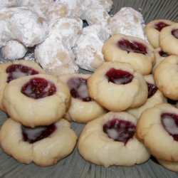 Raspberry Almond Shortbread Thumbprints