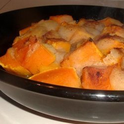 Baked Butternut Squash with Apples and Maple Syrup